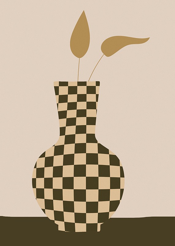 Checkered Vintage Vase No1-3