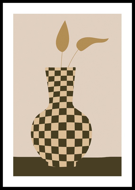 Checkered Vintage Vase No1-0