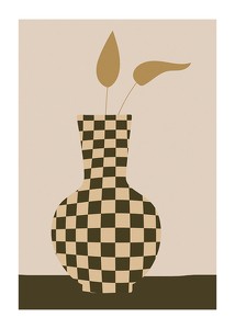 Checkered Vintage Vase No1-1