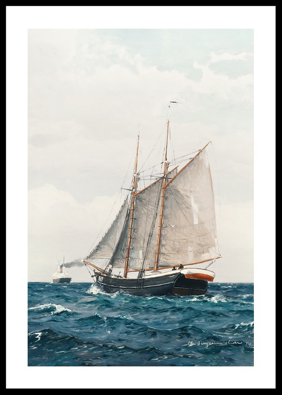 Marine Med Sejlskib Og Dampskib By Benjamin Olsen-0