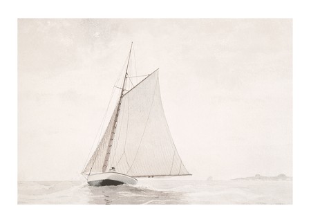 Poster Sailing Off Gloucester By Winslow Homer