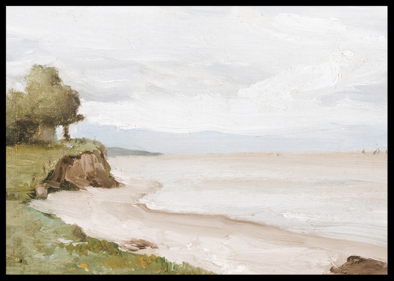 Beach Near Etretat By Jean-Baptiste-Camille Corot-2