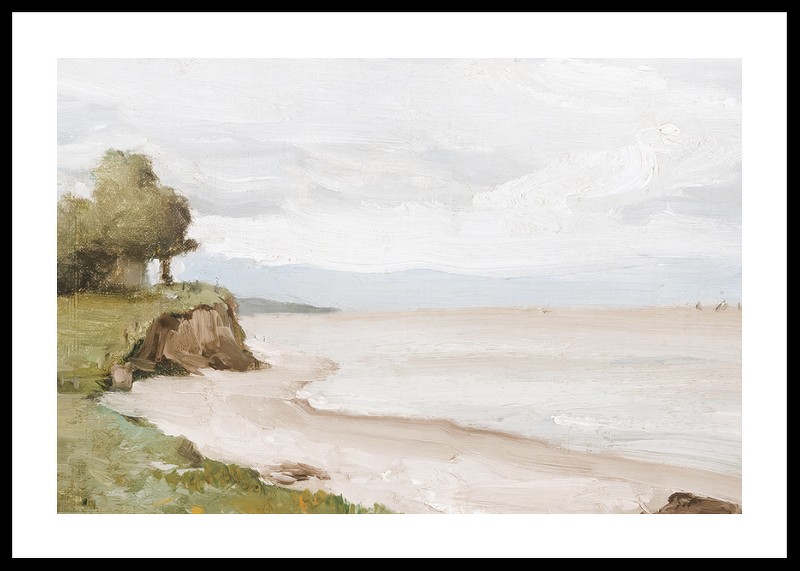 Beach Near Etretat By Jean-Baptiste-Camille Corot-0