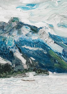 Lake Traun With Mountain Sleeping Greek Woman By Richard Gerstl-3
