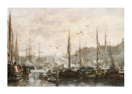 Poster Harbour View By Jacob Maris