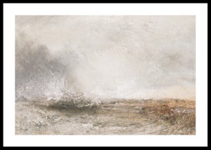 Stormy Sea Breaking On A Shore By Joseph Mallord William Turner-0