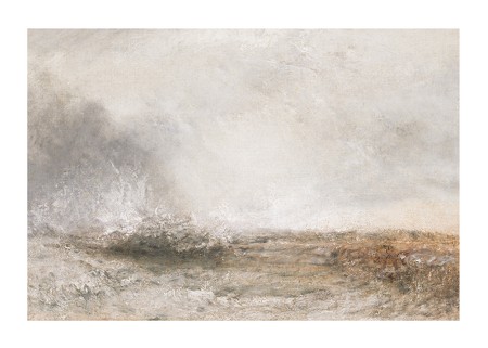 Poster Stormy Sea Breaking On A Shore By Joseph Mallord William Turner