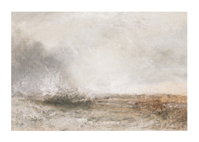 Stormy Sea Breaking On A Shore By Joseph Mallord William Turner-1