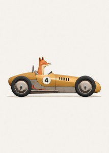 Fox In Toy Car-3