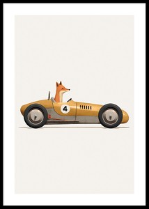 Fox In Toy Car-0