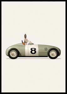 Rabbit In Toy Car-2