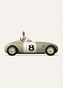 Rabbit In Toy Car-3