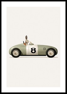 Rabbit In Toy Car-0
