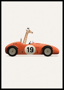 Giraffe In Toy Car-2