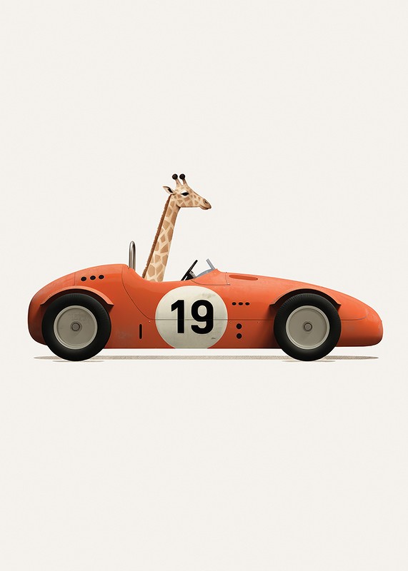 Giraffe In Toy Car-3