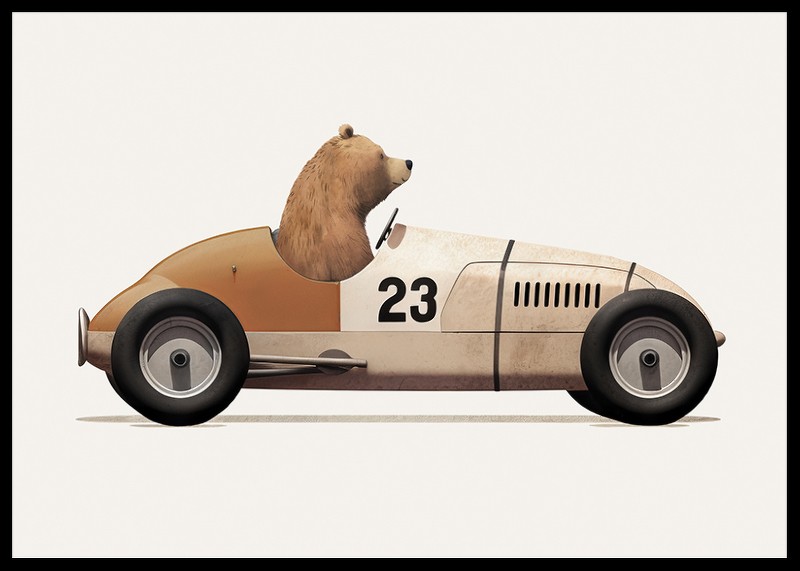Bear In Toy Car-2