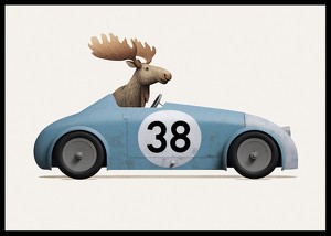 Moose In Toy Car-2