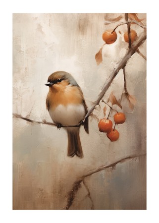 Poster Bird On Branch