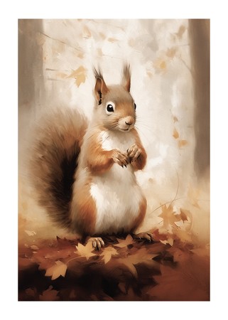 Poster Squirrel Watercolor