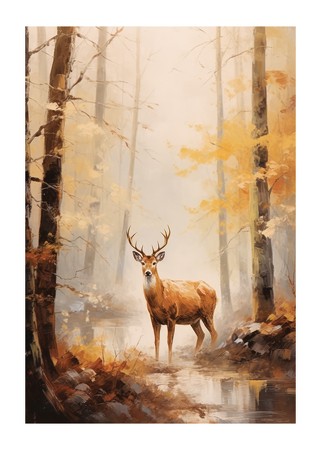 Poster Deer In Autumn