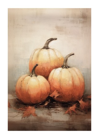 Poster Autumn Pumpkins No2