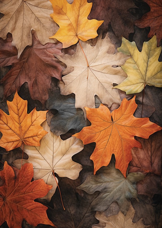 Multicolored Autumn Leaves-3