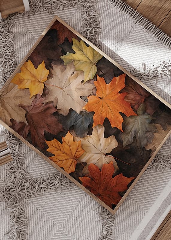 Poster Multicolored Autumn Leaves crossfade