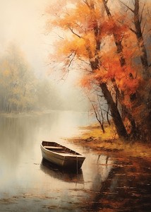 Rowing Boat In Autumn-3