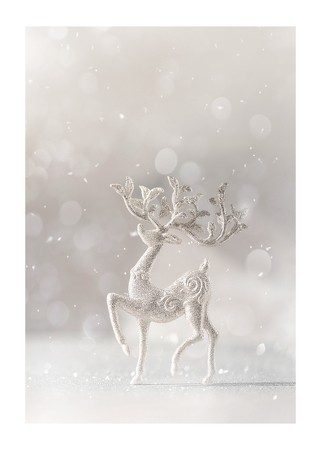 Poster Winter Deer Decoration
