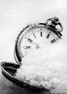 Clock In Snow-3