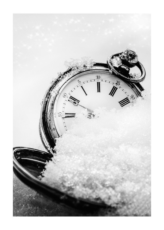 Clock In Snow-1