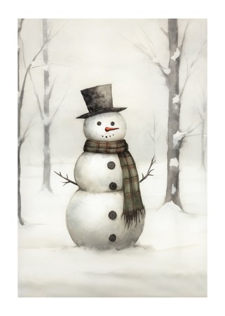Poster Winter Snowman