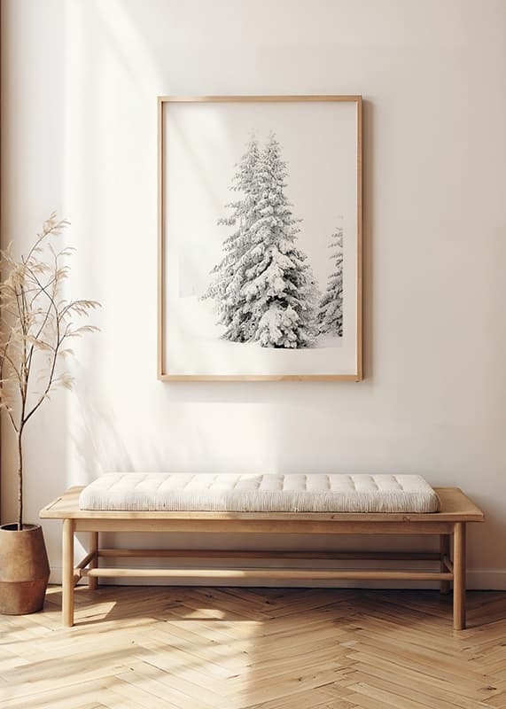 Poster Snow Covered Pine Trees crossfade