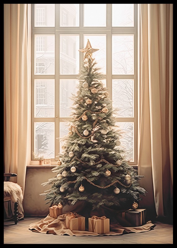 Christmas Tree By Window-2