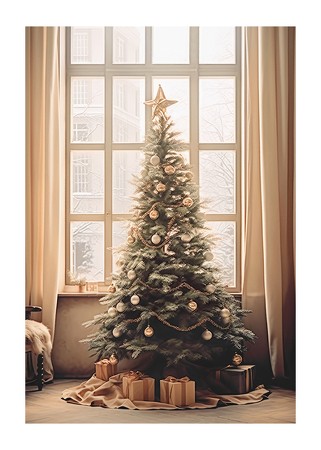 Poster Christmas Tree By Window