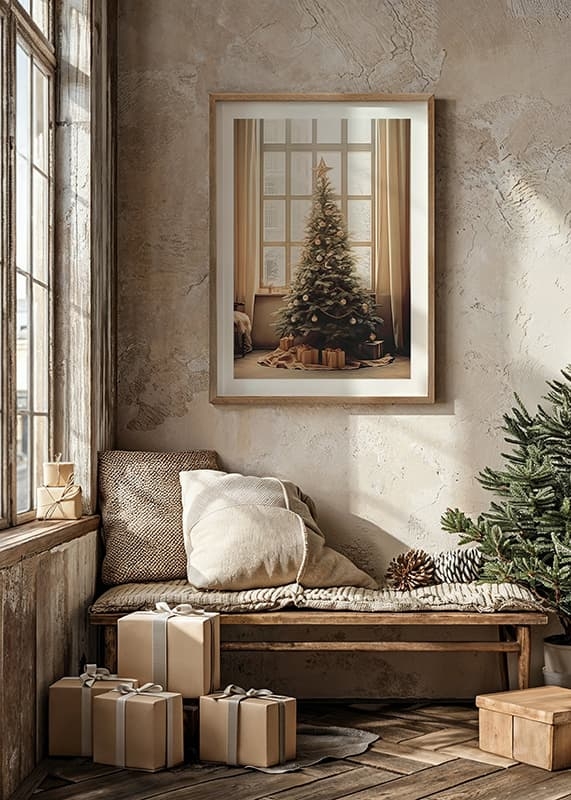 Christmas Tree By Window-4