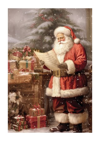 Poster Santa Claus Wishlist