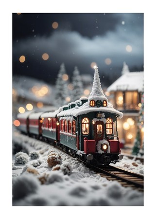 Poster Christmas Train