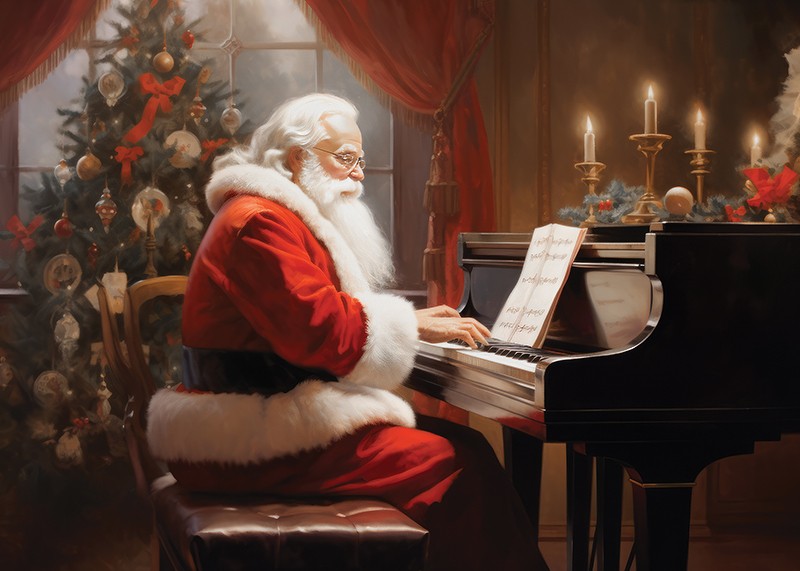 Santa On The Piano-3