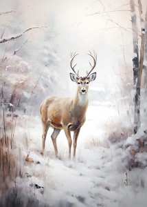 Roe Deer In Winter No2-3