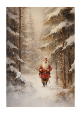 Poster Santa Claus Winter Walk