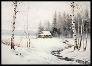 Cottage Winter Landscape-2