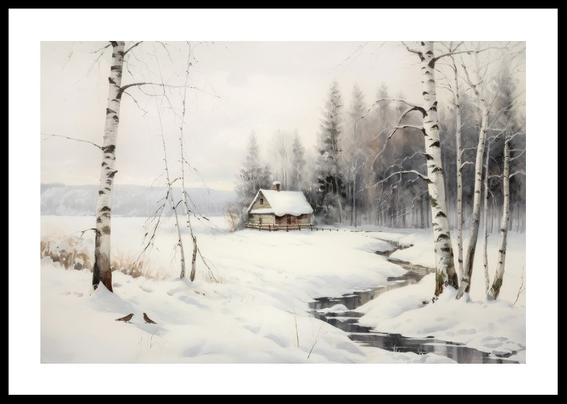 Cottage Winter Landscape-0
