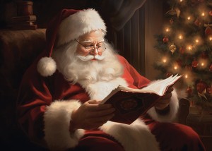 Santa Claus Reading No2-3