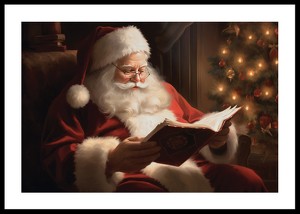 Santa Claus Reading No2-0