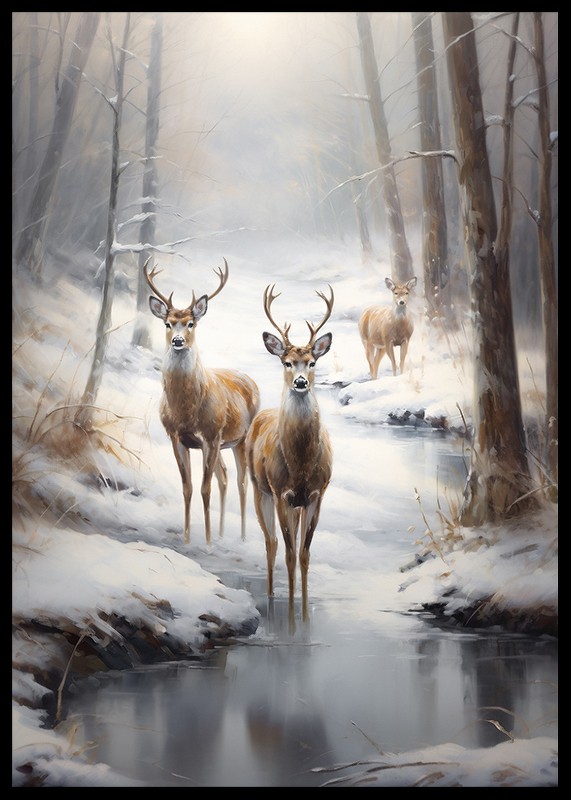 Roe Deer In Winter No1-2