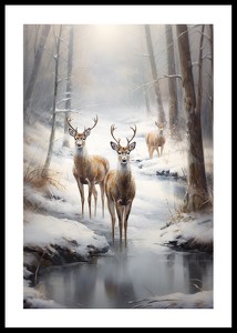 Roe Deer In Winter No1-0