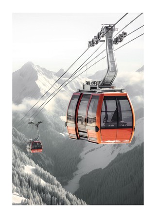 Poster Gondola Lift