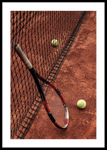 Tennis Racket & Court-0