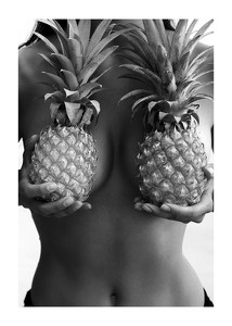 Poster Them Pineapples B&W